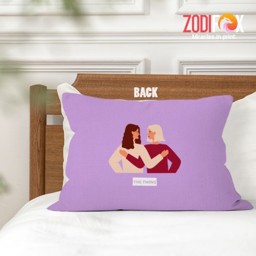 pretty Gemini Twins Throw Pillow birthday zodiac sign gifts for astrology lovers – GEMINI-PL0049