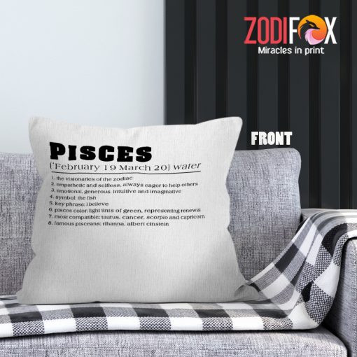 eye-catching Pisces Believe Throw Pillow gifts based on zodiac signs – PISCES-PL0049