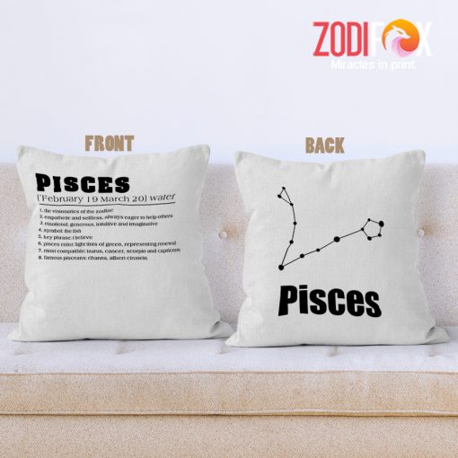 interested Pisces Believe Throw Pillow zodiac gifts and collectibles – PISCES-PL0049
