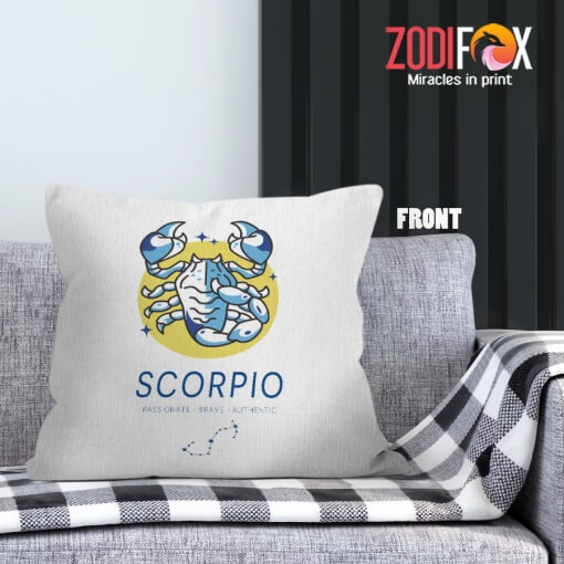 special Scorpio Blue Throw Pillow zodiac sign presents for horoscope and astrology lovers – SCORPIO-PL0049
