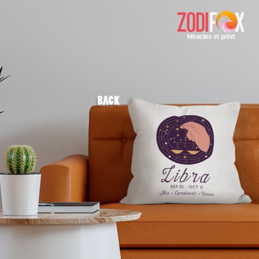 wonderful Libra Air Throw Pillow birthday zodiac sign presents for astrology lovers – LIBRA-PL0049