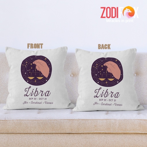 awesome Libra Air Throw Pillow birthday zodiac sign presents for horoscope and astrology lovers – LIBRA-PL0049