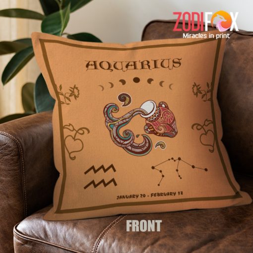 hot Aquarius Sign Throw Pillow birthday zodiac sign gifts for horoscope and astrology lovers – AQUARIUS-PL0005