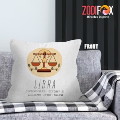 dramatic great Libra Charming Throw Pillow birthday zodiac sign presents for astrology lovers zodiac related gifts – LIBRA-PL0050
