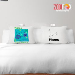pretty Pisces Twins Throw Pillow birthday zodiac presents for astrology lovers – PISCES-PL0051