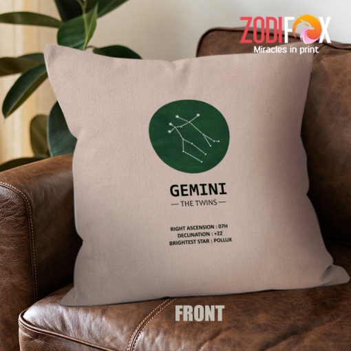 fun Gemini constellation Throw Pillow zodiac birthday gifts – GEMINI-PL0051