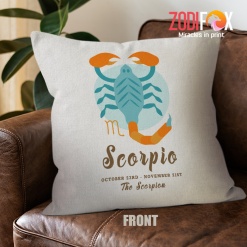 eye-catching Scorpio Orange Throw Pillow birthday zodiac gifts for astrology lovers – SCORPIO-PL0051
