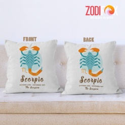 great Scorpio Orange Throw Pillow zodiac gifts and collectibles – SCORPIO-PL0051