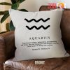 funny Aquarius Unique Throw Pillow birthday zodiac presents for horoscope and astrology lovers – AQUARIUS-PL0052