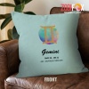 funny Gemini Mutable Throw Pillow birthday zodiac sign gifts for horoscope and astrology lovers – GEMINI-PL0052