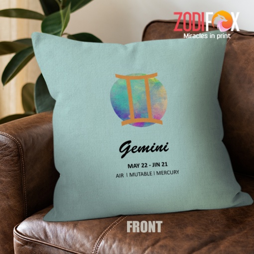 funny Gemini Mutable Throw Pillow birthday zodiac sign gifts for horoscope and astrology lovers – GEMINI-PL0052