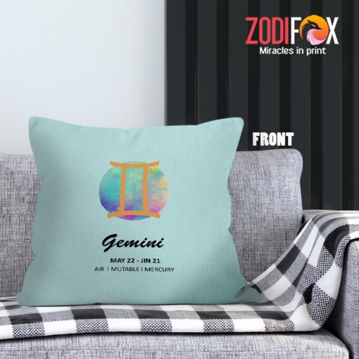 funny Gemini Mutable Throw Pillow zodiac related gifts – GEMINI-PL0052