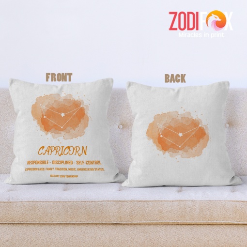 wonderful Capricorn Orange Throw Pillow astrology gifts – CAPRICORN-PL0052