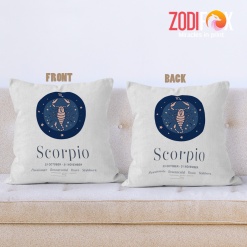 dramatic Scorpio Symbol Throw Pillow zodiac sign presents for horoscope lovers – SCORPIO-PL0052