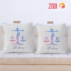 awesome Libra Colour Throw Pillow zodiac presents for horoscope and astrology lovers – LIBRA-PL0053