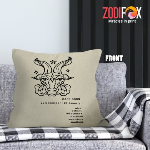 interested Capricorn Cautions Throw Pillow gifts based on zodiac signs – CAPRICORN-PL0054