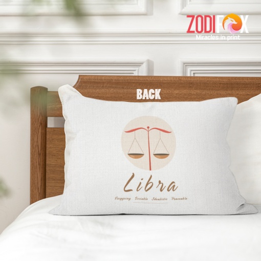 personality Libra Sociable Throw Pillow birthday zodiac gifts for horoscope and astrology lovers – LIBRA-PL0055