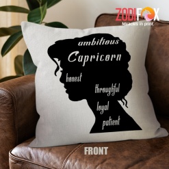 lively Capricorn Loyal Throw Pillow birthday zodiac sign gifts for astrology lovers – CAPRICORN-PL0055