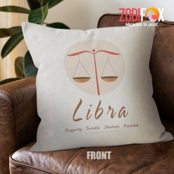 lovely Libra Sociable Throw Pillow birthday zodiac gifts for astrology lovers – LIBRA-PL0055