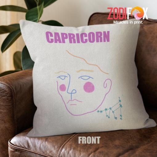 special Capricorn Face Throw Pillow zodiac presents for astrology lovers – CAPRICORN-PL0056