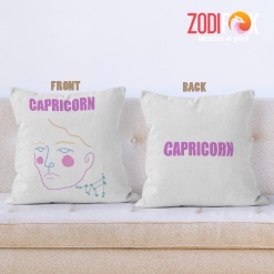 cool Capricorn Face Throw Pillow zodiac gifts for astrology lovers – CAPRICORN-PL0056