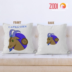 cool Capricorn Goat Throw Pillow birthday zodiac sign presents for horoscope and astrology lovers – CAPRICORN-PL0057