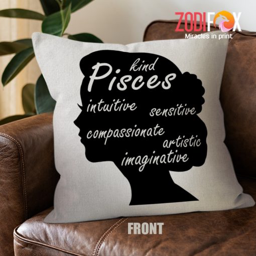 fun Pisces Woman Throw Pillow birthday zodiac gifts for astrology lovers – PISCES-PL0058