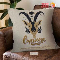 cool Capricorn Smart Throw Pillow birthday zodiac gifts for astrology lovers – CAPRICORN-PL0058