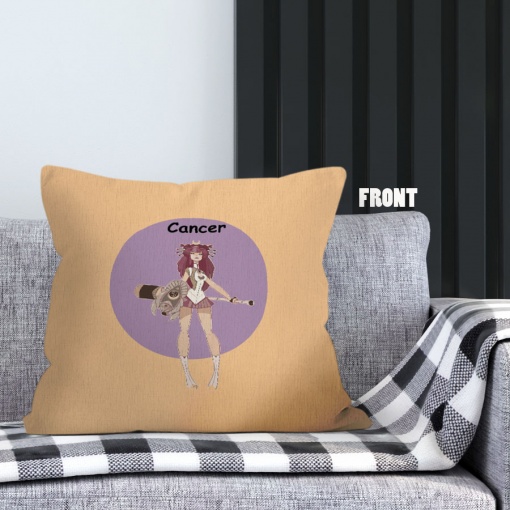 interested Cancer Girl Throw Pillow zodiac gifts for horoscope and astrology lovers – CANCER-PL0058