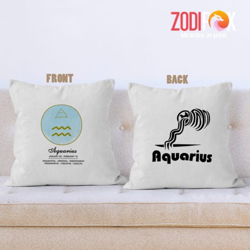 awesome Aquarius Logical Throw Pillow gifts according to zodiac signs – AQUARIUS-PL0058