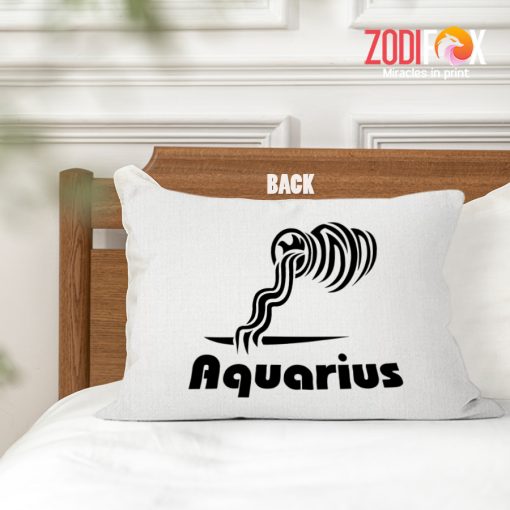 nice Aquarius Symbol Throw Pillow horoscope lover gifts – AQUARIUS-PL0059