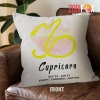 meaningful Capricorn Symbol Throw Pillow zodiac birthday gifts – CAPRICORN-PL0059