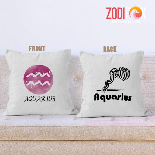hot Aquarius Symbol Throw Pillow zodiac sign presents for horoscope lovers – AQUARIUS-PL0059