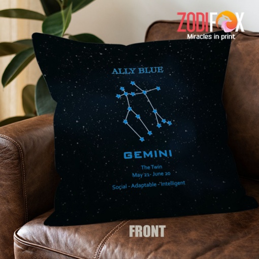 personality Gemini Social Throw Pillow birthday zodiac gifts for astrology lovers – GEMINI-PL0006