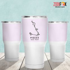 pretty Pisces Flower Tumbler birthday zodiac presents for astrology lovers – PISCES-T0061