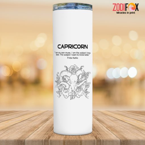 cool Capricorn Flower Tumbler zodiac sign presents – CAPRICORN-T0062