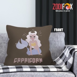 awesome Capricorn Mermaid Throw Pillow birthday zodiac presents for horoscope and astrology lovers – CAPRICORN-PL0064