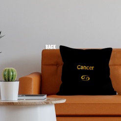 best Cancer Gold Throw Pillow birthday zodiac sign presents for astrology lovers – CANCER-PL0067