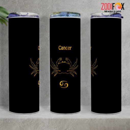 dramatic Cancer Gold Tumbler zodiac gifts for astrology lovers – CANCER-T0067
