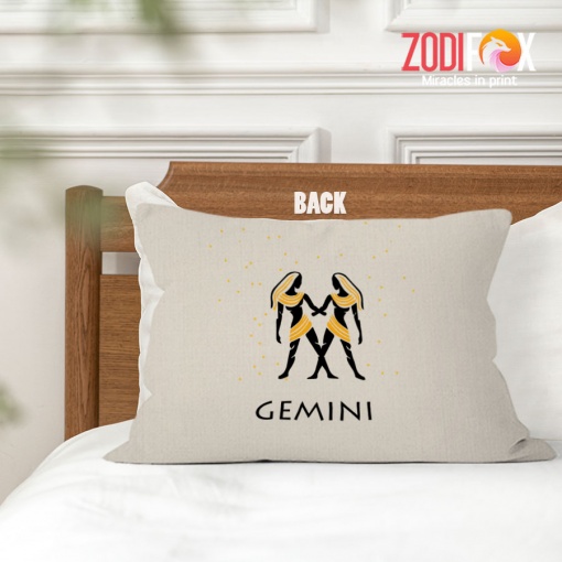 cool Gemini Boho Throw Pillow birthday zodiac sign gifts for astrology lovers – GEMINI-PL0007