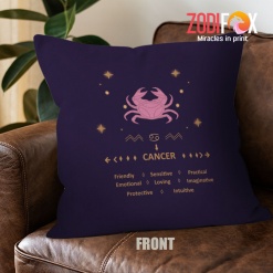 unique Cancer Practical Throw Pillow birthday zodiac sign gifts for horoscope and astrology lovers – CANCER-PL0007