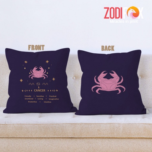 pretty Cancer Practical Throw Pillow birthday zodiac sign presents for horoscope and astrology lovers – CANCER-PL0007