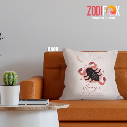 nice Scorpio Brave Throw Pillow gifts according to zodiac signs – SCORPIO-PL0007