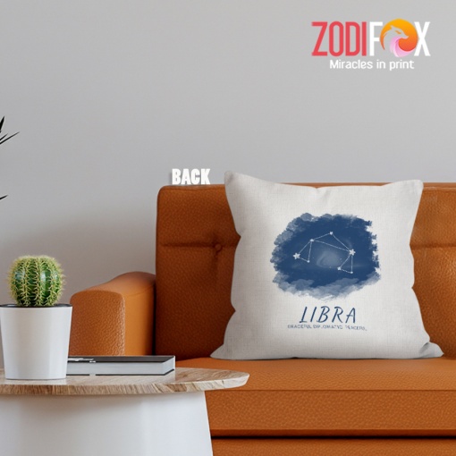 lively Libra Graceful Throw Pillow zodiac sign gifts for astrology lovers – LIBRA-PL0007