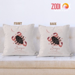 awesome Scorpio Brave Throw Pillow zodiac presents for horoscope and astrology lovers – SCORPIO-PL0007