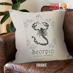 funny Scorpio Art Throw Pillow birthday zodiac sign gifts for horoscope and astrology lovers – SCORPIO-PL0008
