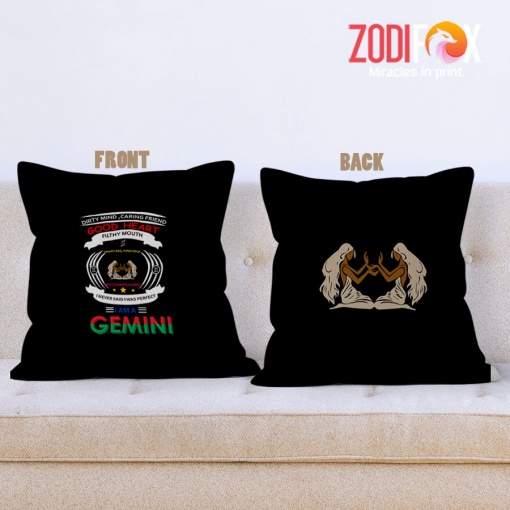 cool Gemini Perfect Throw Pillow zodiac sign gifts for horoscope and astrology lovers – GEMINI-PL0008