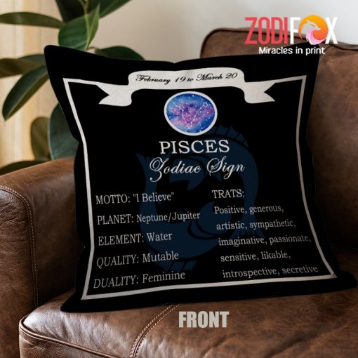eye-catching Pisces Sign Throw Pillow birthday zodiac presents for astrology lovers – PISCES-PL0009