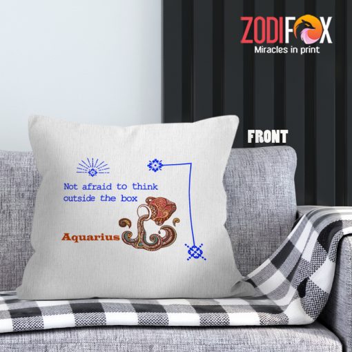 beautiful Aquarius Box Throw Pillow zodiac gifts for horoscope and astrology lovers – AQUARIUS-PL0009