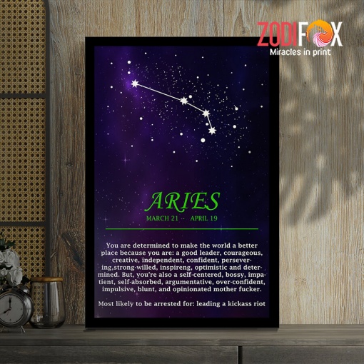 special Aries Leader Canvas zodiac sign presents for horoscope lovers – ARIES0027